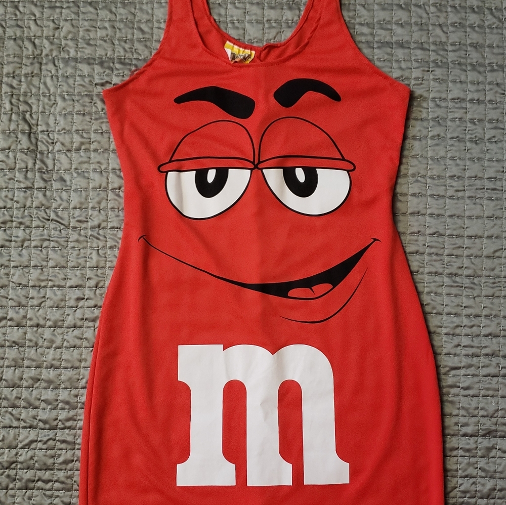 M&M's brand tunic dress with tie-back size medium